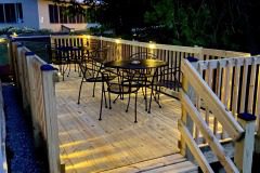 Cabin 11 deck with lights