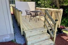 Cabin 11 deck with privacy screen