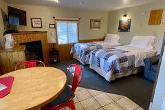 Cabin 5 two twin beds after Labor Day